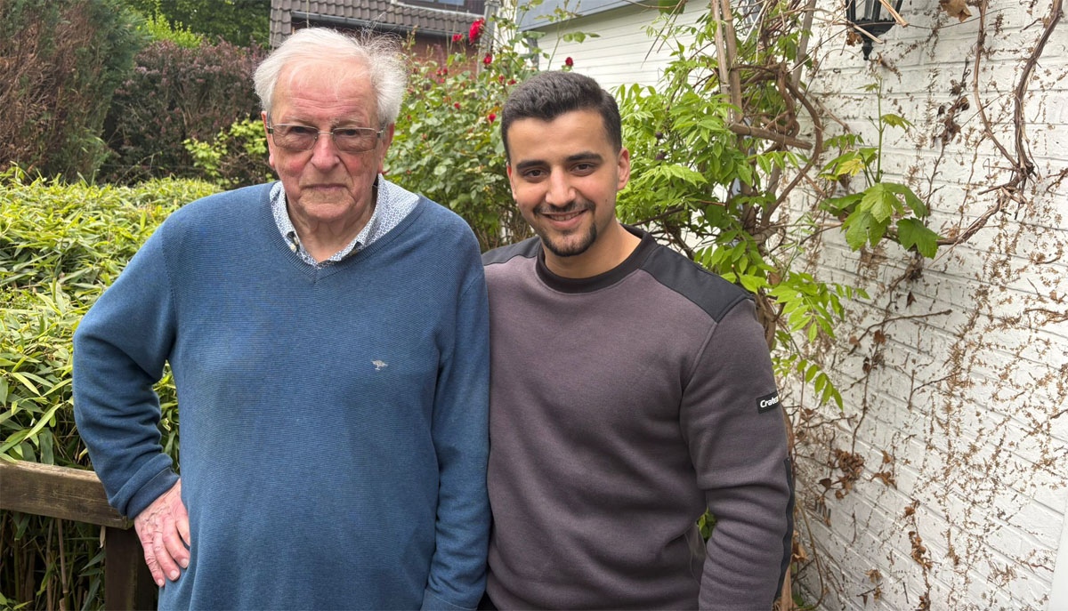 Sabri de Vandernoot Volet avec M. Philippe après l'intervention à Wavre — remplacement sangle et enrouleur volet manuel